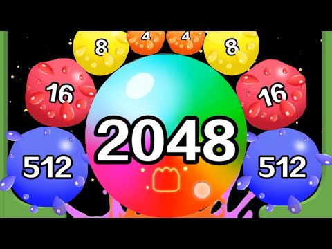 Jejelly 2048 vs laser bubbles - ball drop game Gameplay walkthrough Android, iOS New Update Levels#3