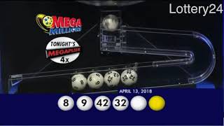 2018 04 13 Mega Millions Numbers and draw results