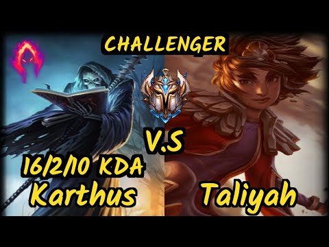 G2H Lamabear (KARTHUS) vs TALIYAH - 16/2/10 KDA JUNGLE CHALLENGER GAMEPLAY - EUW