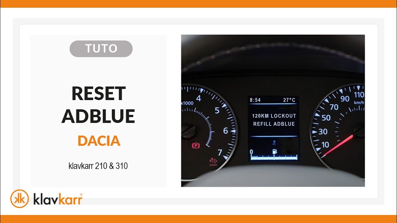 [TUTO] Reset Adblue warning light - DACIA