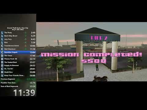 Grand Theft Auto: Vice City Any% No SSU Speedrun in 55:35