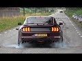 Ford Mustang 5 0 V8 Royal Crimson GT Performance BURNOUT SOUND