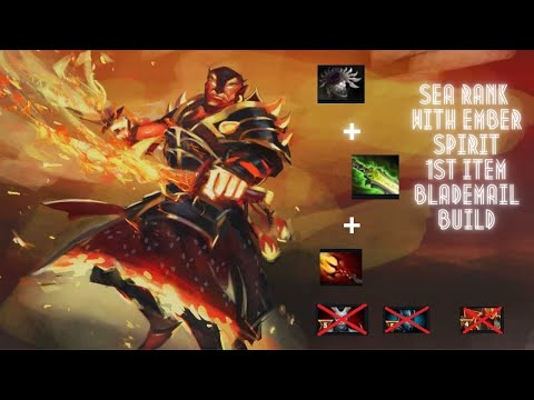 Sea Rank with Ember 1st item Blademail build [Quang Dinh Dota 2]