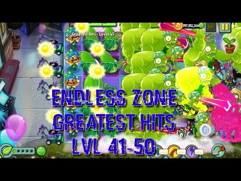 Plants vs Zombies 2 - Neon Mixtape Tour | Endless Zone All Max Level Plants Test Level 41 - 50