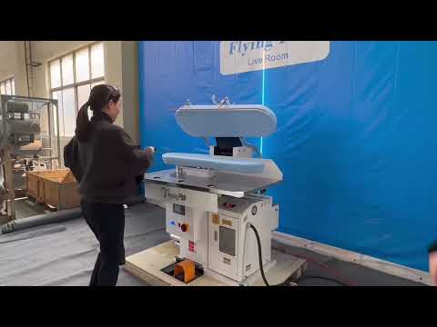 Commercial Clothes Steam Press Iron Machine Operation Video