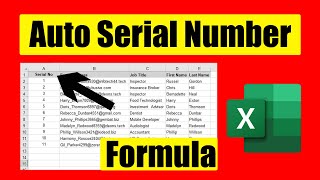 How to Insert Serial Number Automatically in Excel