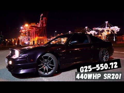 NISSAN 180SX SR20 - G25-550.72 & KELFORD 268/272 CAMS DYNO - 328KW - 440HP! GTX3071r vs G25-550