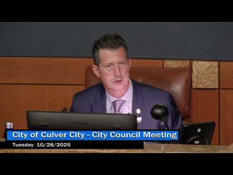 City of Culver City - City Council Meeting - 10/27/2025