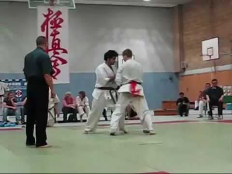 Ali Shams Vs. Poland (Finale Deutsche Meisterschaft 2008 in Dortmund Kyokushinkai Karate -85 Kg)
