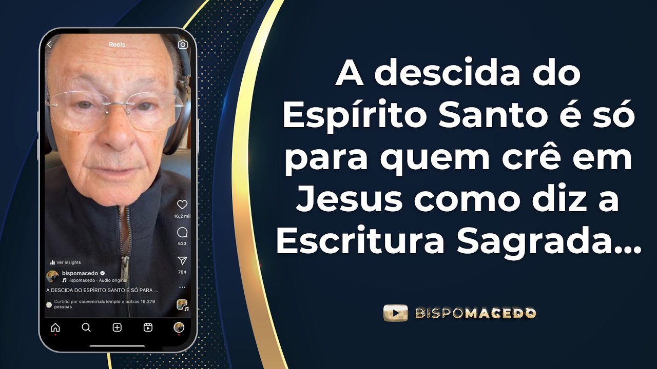 A descida do Espírito Santo é só para quem crê em Jesus como diz a Escritura Sagrada... -  27/08/24