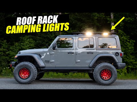 Perfect Roof Rack Camping Light Install on the Jeep! + HIDDEN 8 Port Auxiliary Switchs