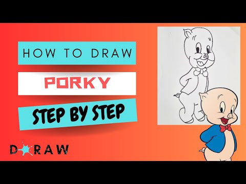 How to draw Porky Pig | Looney Tunes | Doraw | Quick Drawing | Step by step