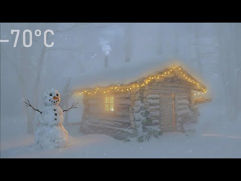 Surviving 48 Hours in a Log Cabin before Christmas | Extreme Off Grid Survival