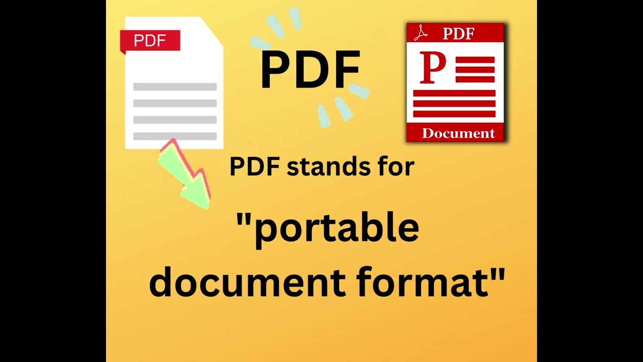 PDF stands for portable document format  Essentially, the format is used when you need to save files