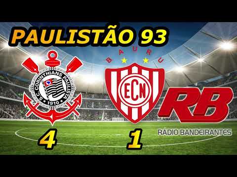 Corinthians 4 x 1 Noroeste Paulistão 93 Rádio Bandeirantes