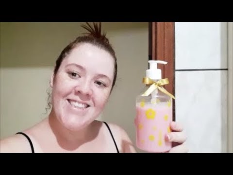Sabonete Líquido feito com Sobra de Sabonete em Barra- Por Evelyn Carmelim.