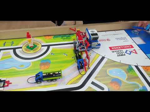 Team FREES ] FLL CARGO CONNECT Robot Game Practice 1 710points ( For Brazil Competition)