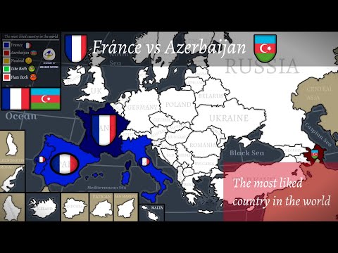 France vs Azerbaijan the most liked country in the world
