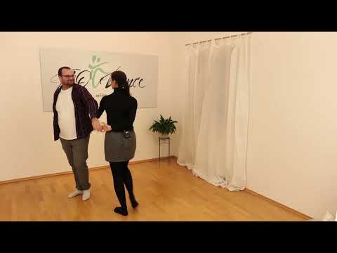 Discofox Figur: halbe Brezel in Rückenschieber (lang) in "he goes she goes" - gezeigt und gezählt