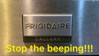 Frigidaire Gallery microwave- stop the beeping and set the clock