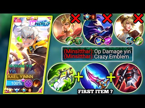 YIN TOP 1 GLOBAL BUILD & NEW EMBLEM 2023 | YIN VS CYCLOPS IN MIDLANE | MOBILE LEGENDS