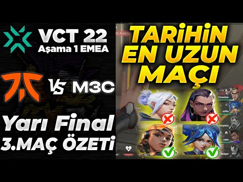 VALORANTIN EN UZUN RESMİ MAÇI! Fnatic vs M3 Champions 3. Maç Özeti | Valorant EMEA Challengers
