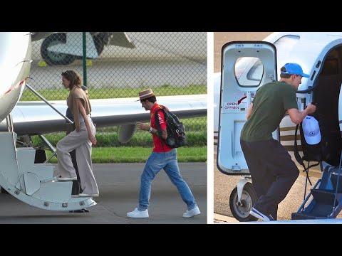 F1 DRIVERS Departing in PRIVATE JETS after F1 Belgian GP 2024 Compilation