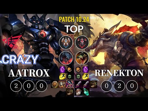 RW Crazy Aatrox vs Renekton Top - KR Patch 10.24