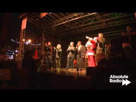 Geoff Lloyd turns on the Christmas lights in Macclesfield