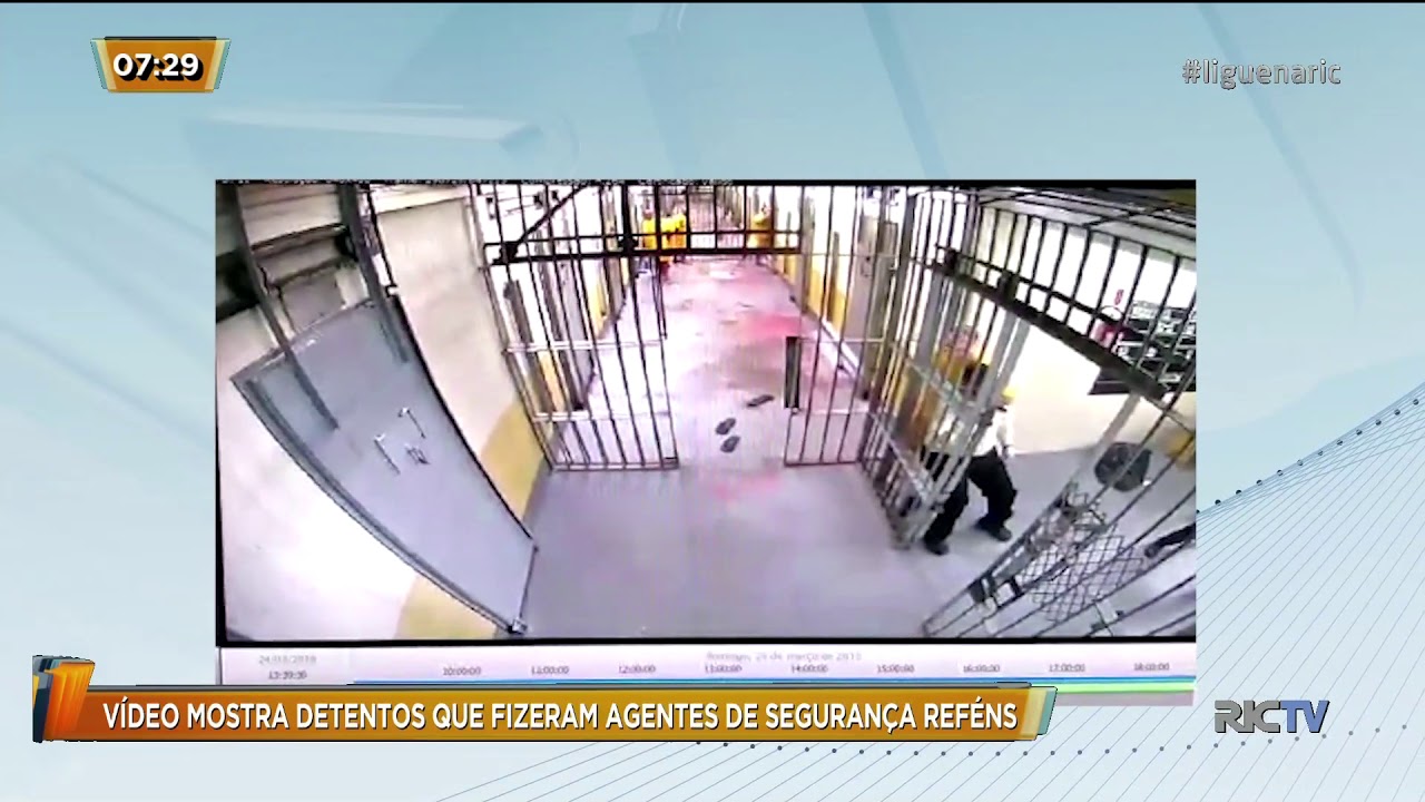 Vídeo mostra momento em que detentos fizeram agentes de segurança reféns, no Vale do Itajaí