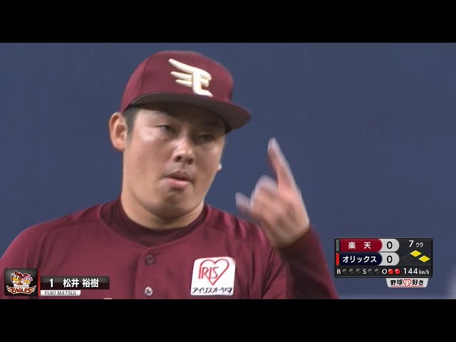 【リリーフで登場】イーグルス・松井裕樹 きっちり打者2人で抑える好投