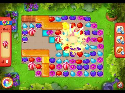 GardenScapes Level 3566 no boosters (13 moves)