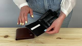 Чоловіче портмоне з натуральної шкіри ST Leather В104 чорне