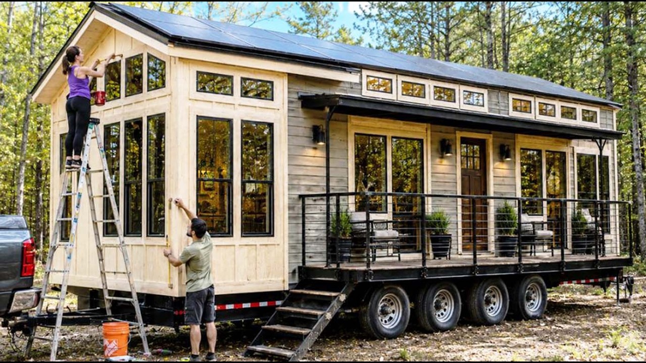 Man Turns His Trailer Into a Luxury Mobile Home | Start To Finish by @buildersblueprint