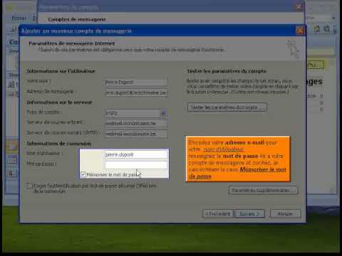 comment regler outlook express