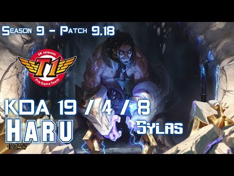 SKT T1 Haru SYLAS vs XIN ZHAO Jungle - Patch 9.18 KR Ranked