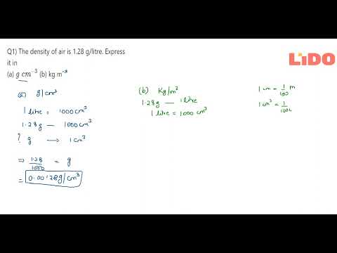Q1 The Density Of Air Is 128 Glitre Express It In A B Kg M Q1 The Density Of Air Is 128 Glitre Express It In A B Kg M