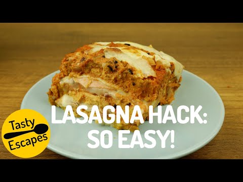 Stale Bread/Toast Lasagna | Lasagna HACK! Quick, cheap and yummy