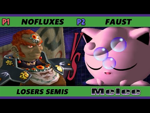 S@X 407 Online Losers Semis - NoFluxes (Ganondorf) Vs. Faust (Jigglypuff, Fox) Smash Melee - SSBM