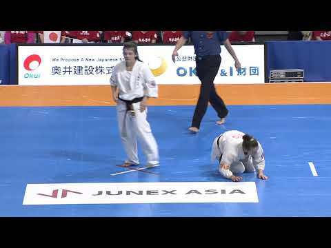 【新極真会】Court2 1st Round 3woman Efrosinia Pavlova vs Marta Lubos The 12th World Karate Championship