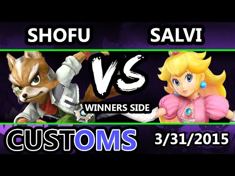 S@X Customs - Shofu (Fox) Vs. Salvi (Peach, Ness) SSB4 Tournament - Smash Wii U - Smash 4