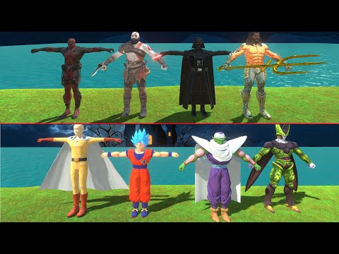 - 4 DRAGON BALL VS 4 SUPER HERO P2 - Animal Revolt Battle Simulator