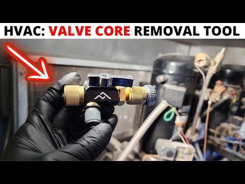 This video provides a step-by-step tutorial on how to use a valve core removal tool to replace Schrader valve cores in HVAC systems.