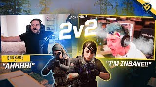 NINJA &amp; COURAGE INSANE 2V2 GUNFIGHT WIN STREAK! AFTER DARK CALL OF DUTY! (Modern Warfare)