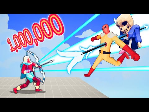 1.000.000 DAMAGE HUGE LIGHTNING ARROW VS UNITS | TABS - Totally Accurate Battle Simulator
