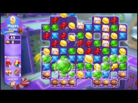 Wonka's World of Candy Level 607 - NO BOOSTERS + FULL STORY 🍫 | SKILLGAMING ✔️