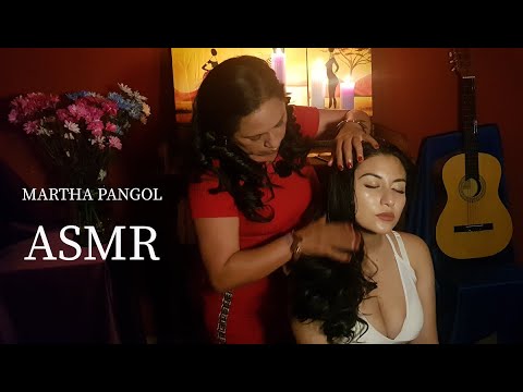 ASMR MARTHA ♥ PANGOL, HAIR MASSAGE & HAIR PLAY FOR SLEEP, WHISPERING, ASMR MASSAGE, CUENCA LIMPIA