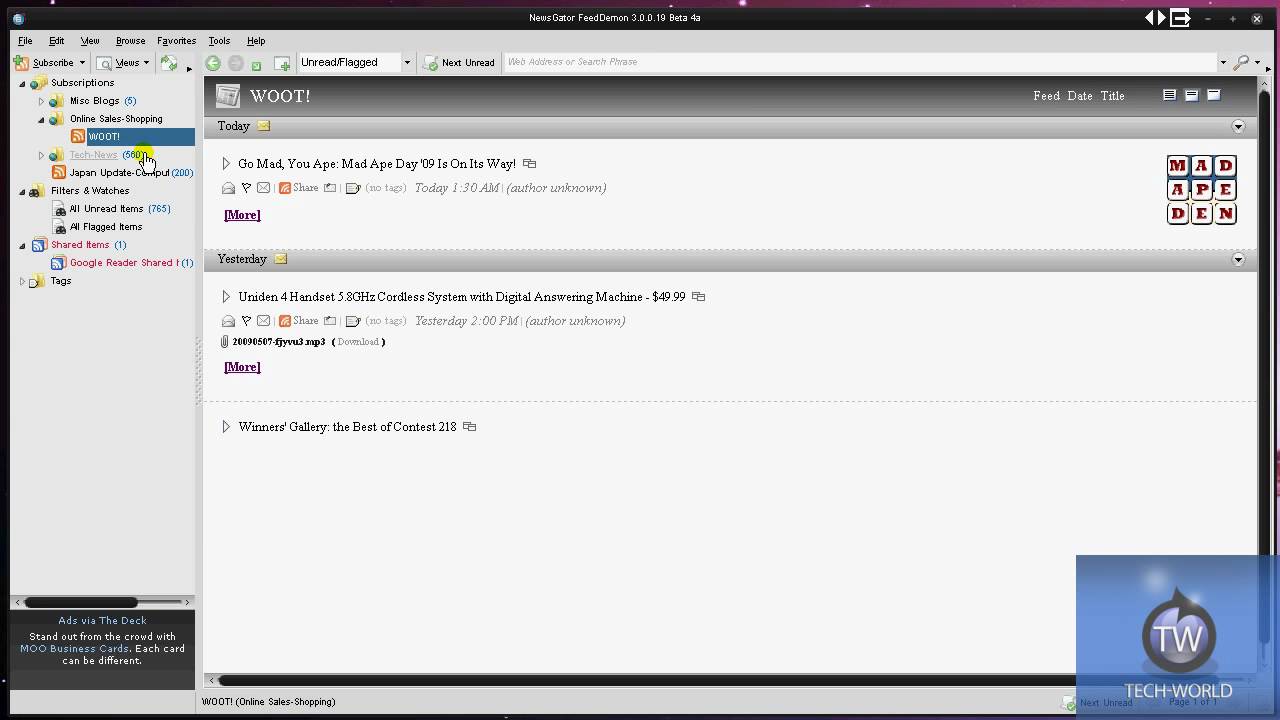 Software Overview: Feed Demon RSS Reader