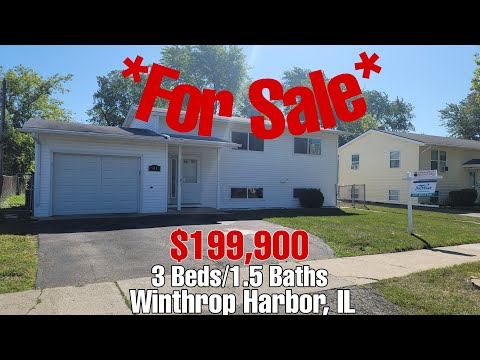 House For Sale; 3 Beds/1.5 Baths , Winthrop Harbor | House Tour