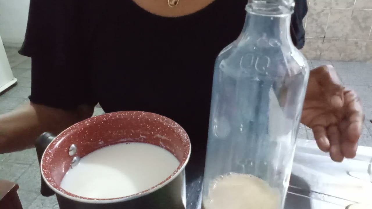 Leite fermentado com 2 potinhos faz um litro